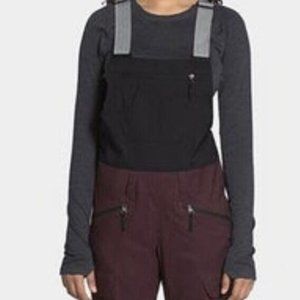 The North Face Women's Insulated Freedom Bib Pants Size:XL Black-Burgundy